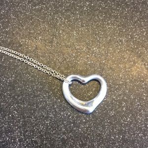 Tiffany large heart necklace.  Sterling silver.